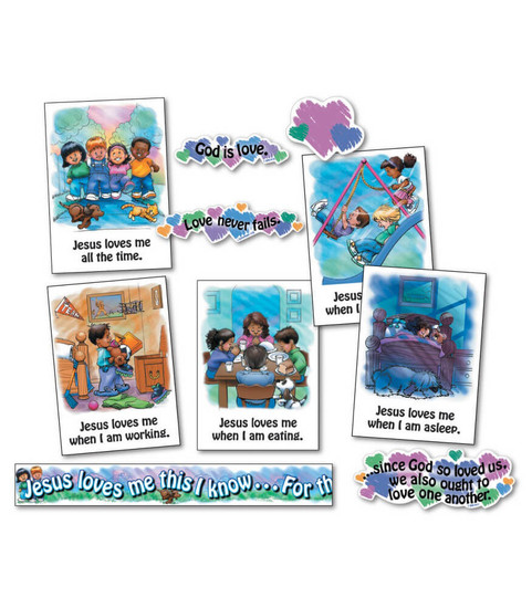 Jesus Loves Me Bulletin Board Set image