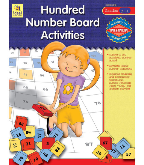 Ideal School Supply Hundred Number Board Activities, Grades 2 - 3 Teacher