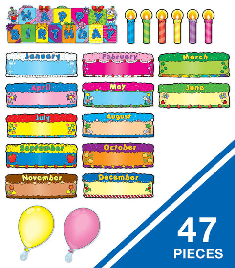 Birthday Cakes Mini Bulletin Board Set