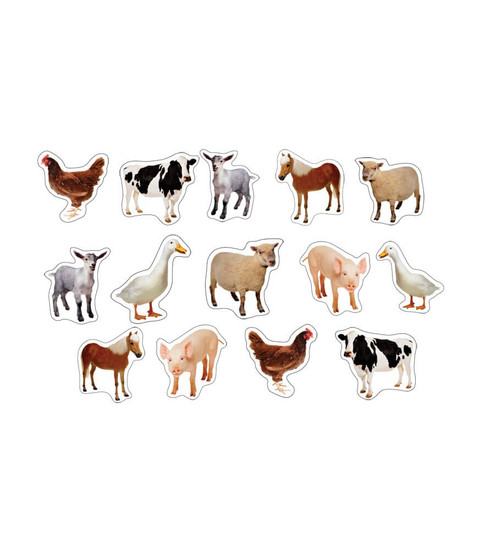 Farm Animals: Photographic Shape Stickers image