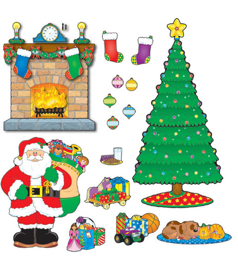 Christmas Scene Bulletin Board Set image