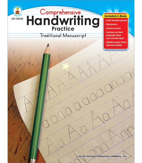 Carson-Dellosa Comprehensive Handwriting Practice: Traditional Manuscript, Grades K - 1 Teacher