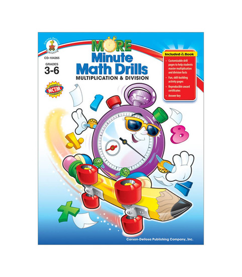 Carson-Dellosa More Minute Math Drills, Grades 3 - 6 Teacher