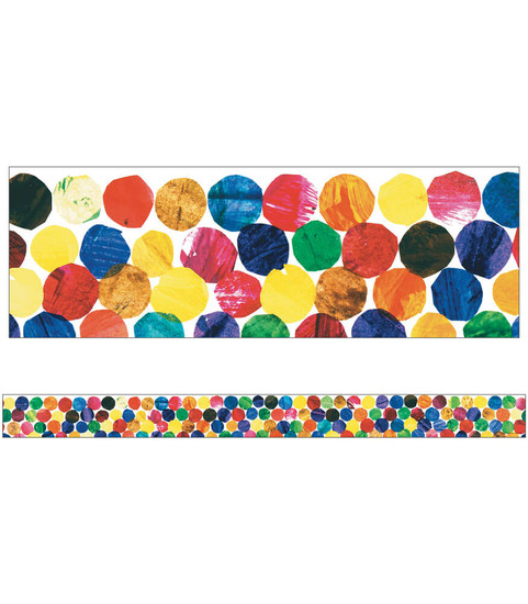 The Very Hungry Caterpillar Dots Straight Bulletin Board Borders image
