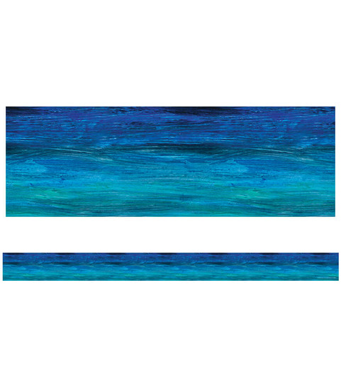 The World of Eric Carle Shades of Blue Straight Bulletin Board Borders image