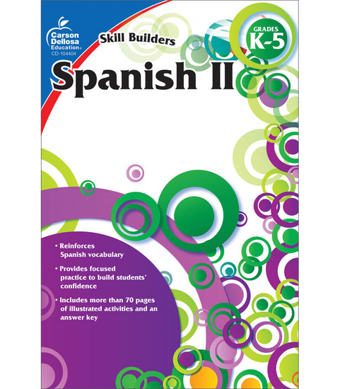 Spanish II, Grades K - 5 (Skill Builders) Workbook image