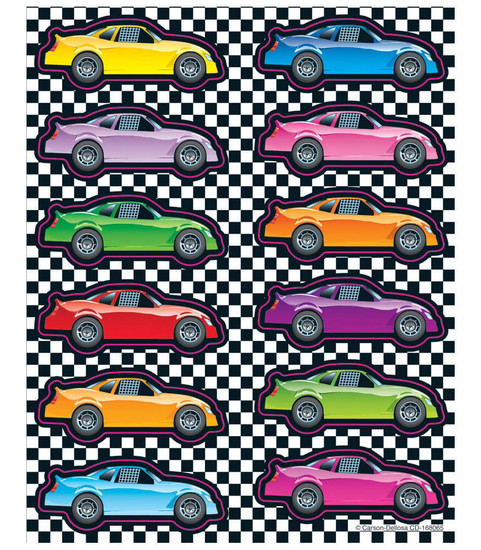 Race Cars Shape Stickers image