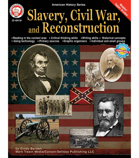 American History Series Slavery, Civil War, and Reconstruction Resource Book image