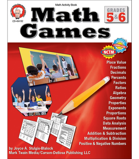 Mark Twain Math Games, Grades 5 - 6 Teacher
