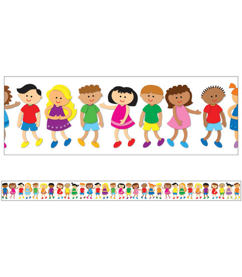 Kids Straight Bulletin Board Borders image