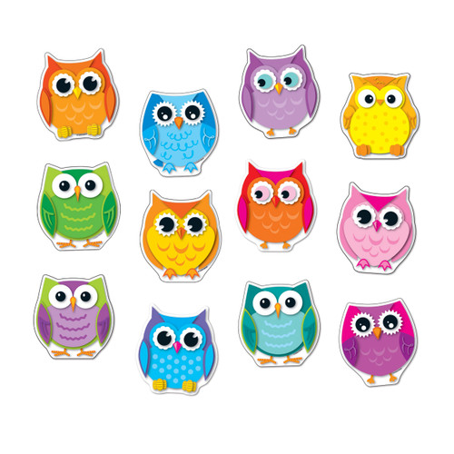 Colorful Owls Cutouts image