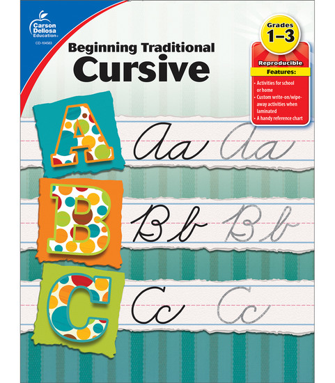 Carson-Dellosa Beginning Traditional Cursive, Grades 1 - 3 Teacher