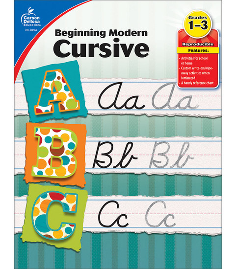 Carson-Dellosa Beginning Modern Cursive, Grades 1 - 3 Teacher