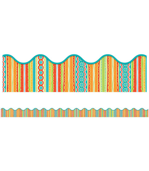 Tropical Twist Scalloped Bulletin Board Borders image