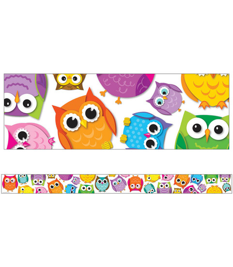 Carson-Dellosa Colorful Owls Straight Bulletin Board Borders Teacher
