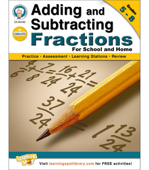 Adding and Subtracting Fractions Workbook image