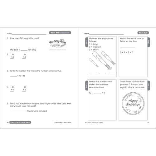 Grade 1 Common Core Math 4 Today Workbook eBook