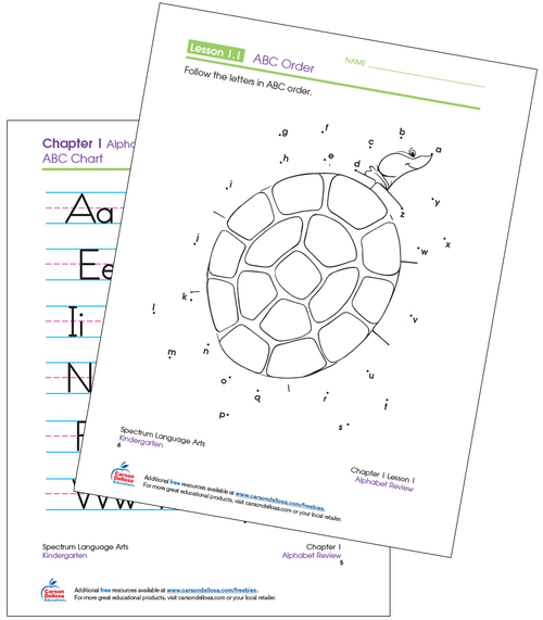 Abc Chart Black And White