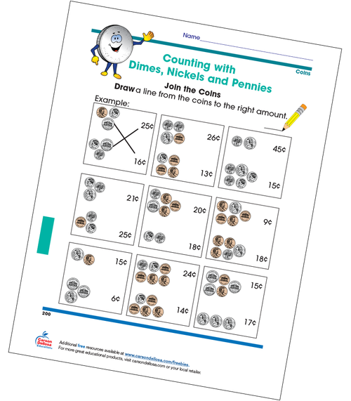 Counting With Dimes Nickels And Pennies Grade 2 Free Printable counting-with-dimes-nickels-and-pennies-grade-2-free-printable