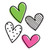 Jumbo Doodle Hearts Extra Large Cutouts image image