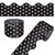 65' Black with White Polka Dots Rolled Scalloped Bulletin Board Borders image image