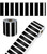 Black and White Vertical Stripes Rolled image