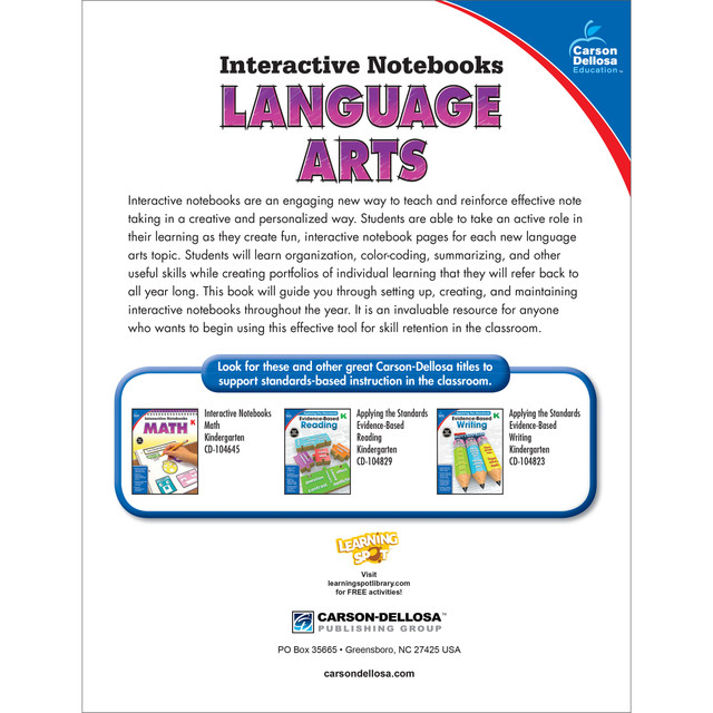 Grade K Interactive Notebooks: Language Arts Resource Book eBook
