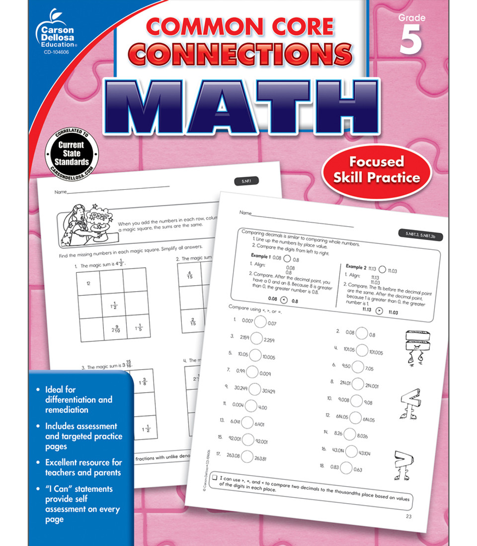 Common Core Connections Math Workbook Grade 5 eBook