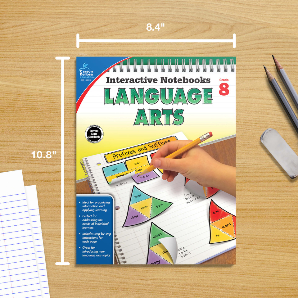 Grade 8 Interactive Notebooks: Language Arts Resource Book Paperback