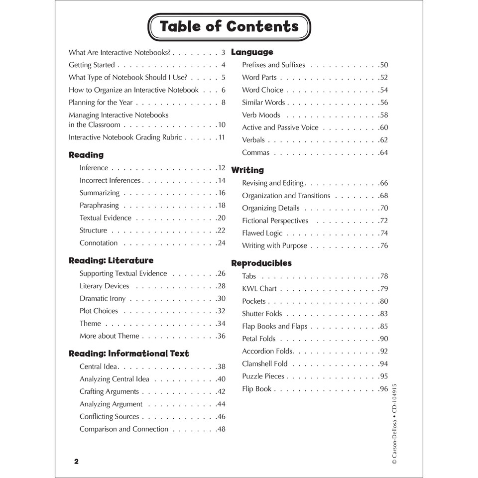 Grade 8 Interactive Notebooks: Language Arts Resource Book eBook