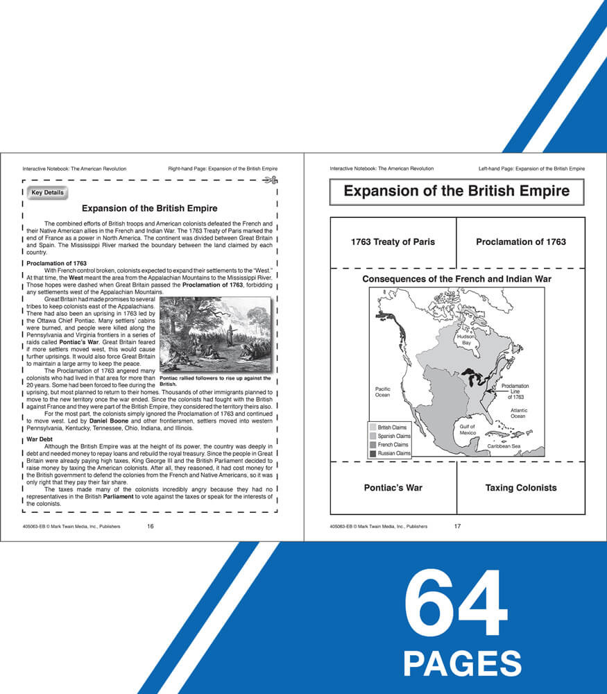 Grade 5-8 Interactive Notebook: The American Revolution Resource Book eBook