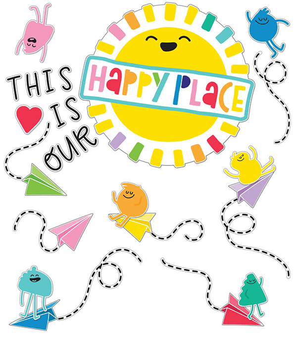 This is Our Happy Place Classroom Bulletin Board Set