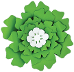 classroom decorations green paper flower