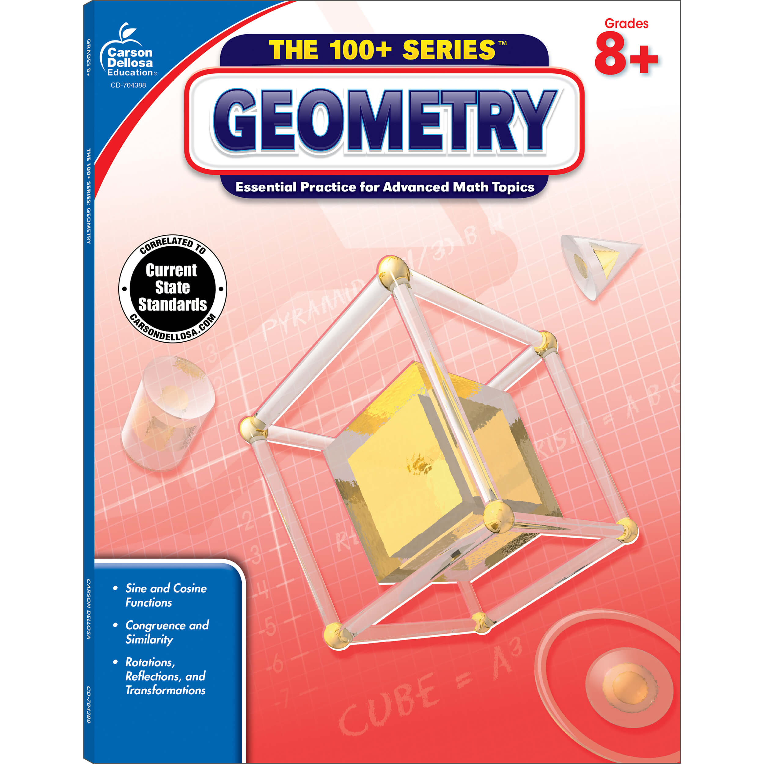 Grade 8-10 The 100+ Series™ Geometry Workbook Paperback