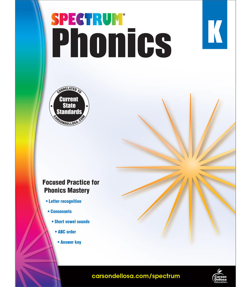 Grade K Spectrum Phonics Workbook Paperback