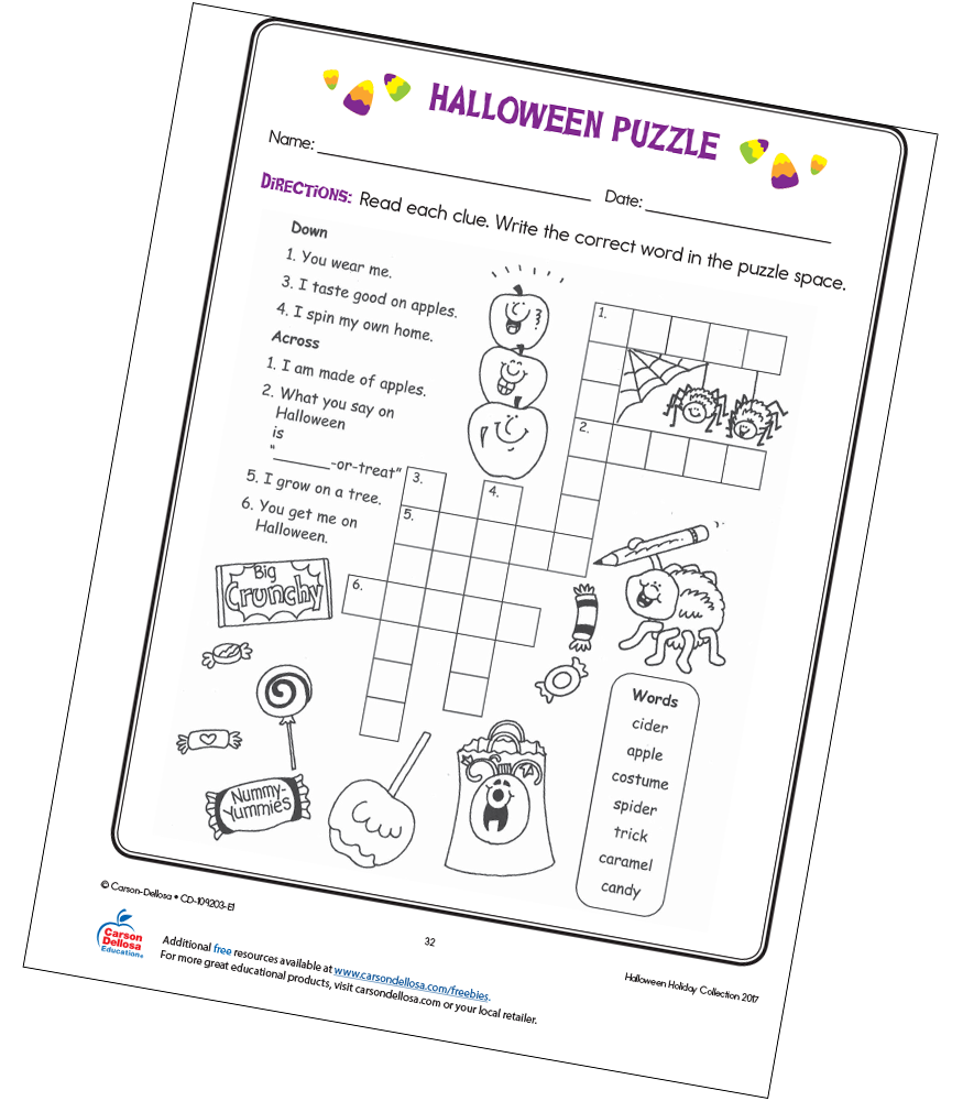 halloween puzzle for kids