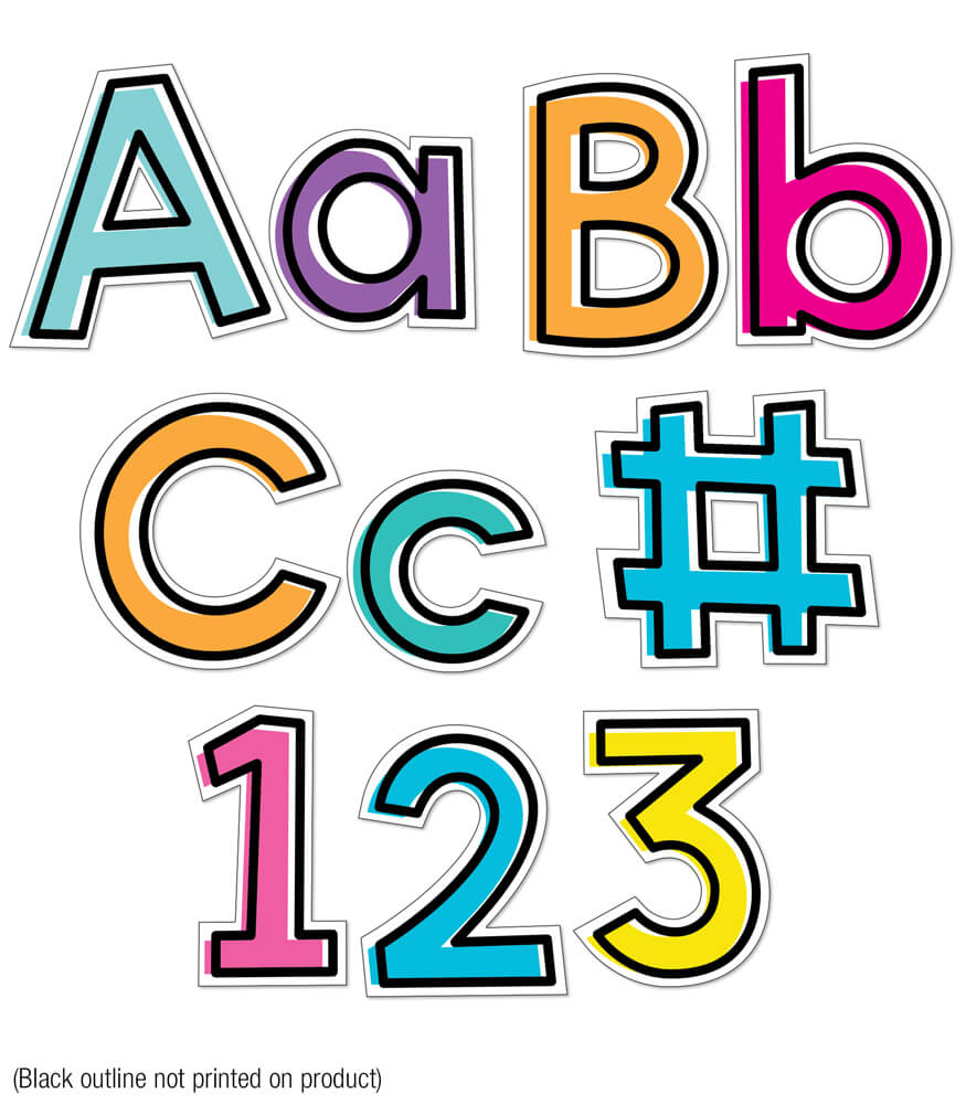 Combo Pack Colorful Chalkboard Letters