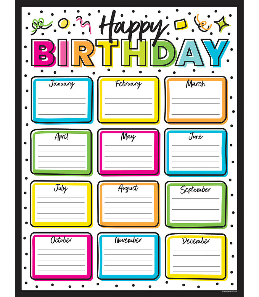 Birthday Charts For Classroom Printable Free Birthday Charts For Classroom Printable Free