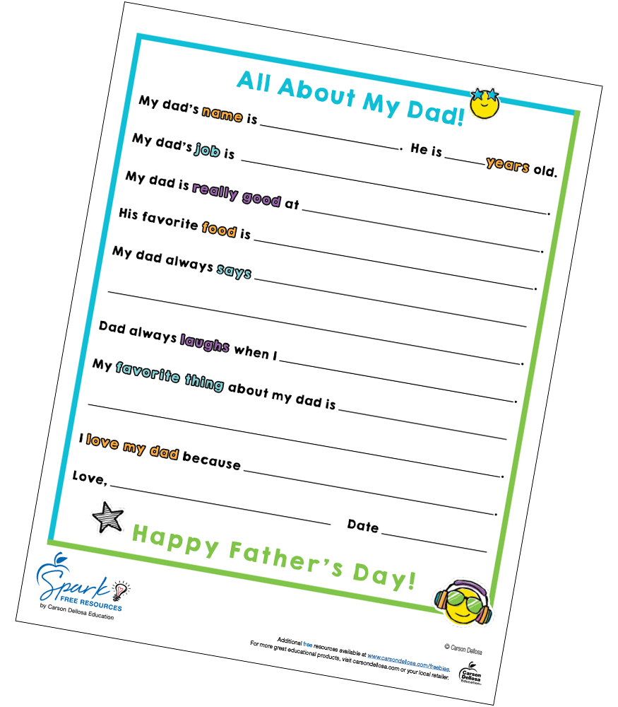 Father's Day: All About My Dad Free Printable | Carson Dellosa father-s-day-all-about-my-dad-free-printable-carson-dellosa