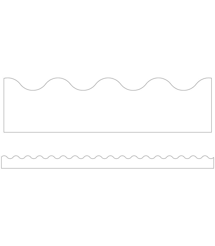 White Rolled Scalloped Bulletin Board Borders, 65 Feet - CD-108514, Carson  Dellosa Education