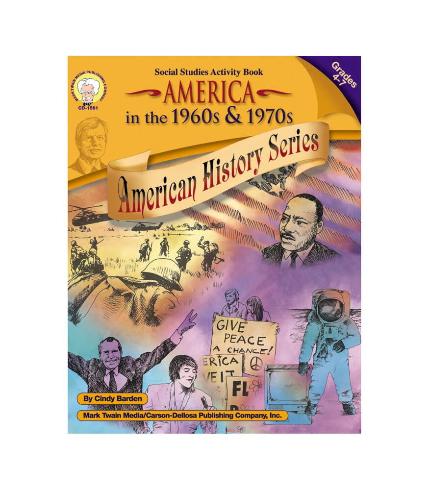 Grade 4-7 America in the 1960s & 1970s Resource Book Paperback