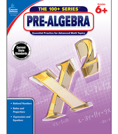 Grade 6-8 Pre-Algebra Workbook Paperback