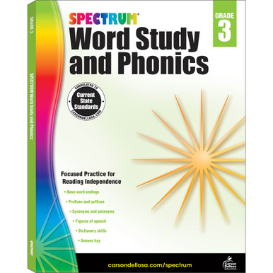 Grade 3 Spectrum Word Study and Phonics Workbook Paperback