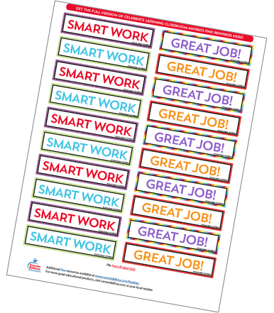 celebrate learning motivational word stickers free incentive carson dellosa