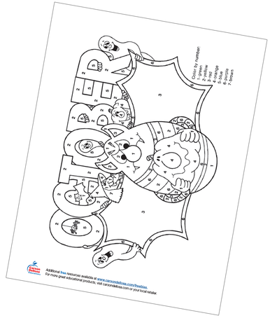 COLORING PAGES & COLOR BY NUMBER - October, 2020