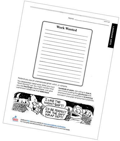 Help Wanted Worksheet Work Wanted Free Printable | Carson Dellosa