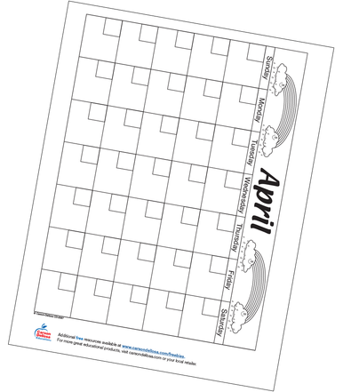 April Calendar Free Calendar | Carson Dellosa