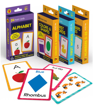 Grade PK-1 4-Pack Early Learning Flash Card Bundle Early Learning