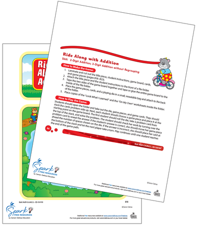 Ride Along with Addition Free Activity | Carson Dellosa