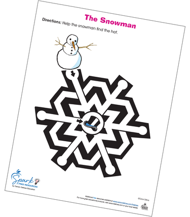 The Snowman Maze Free Activity | Carson Dellosa